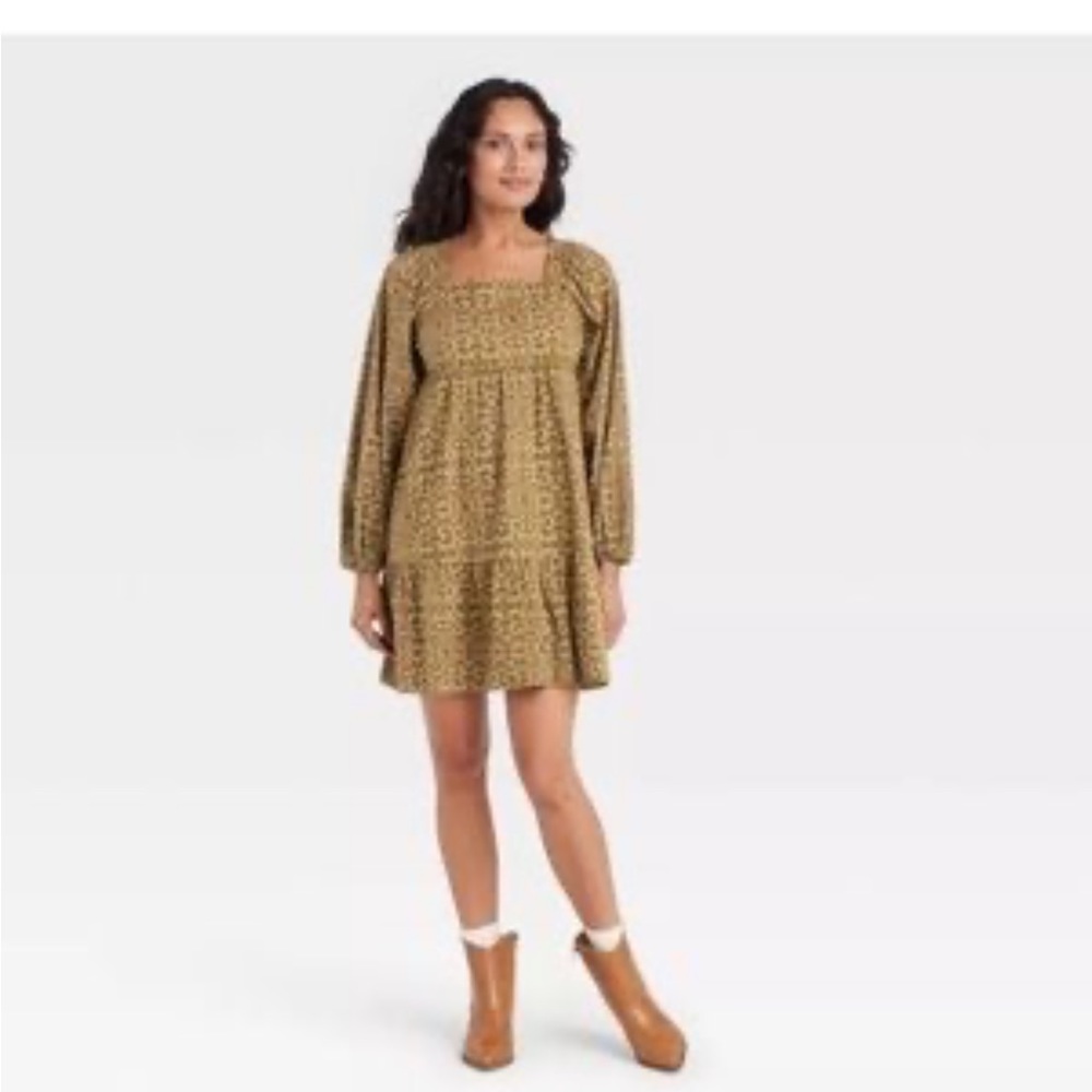 Major sale $11 was $25 New Universal Thread long puff sleeves pioneer dress - Picture 2 of 12